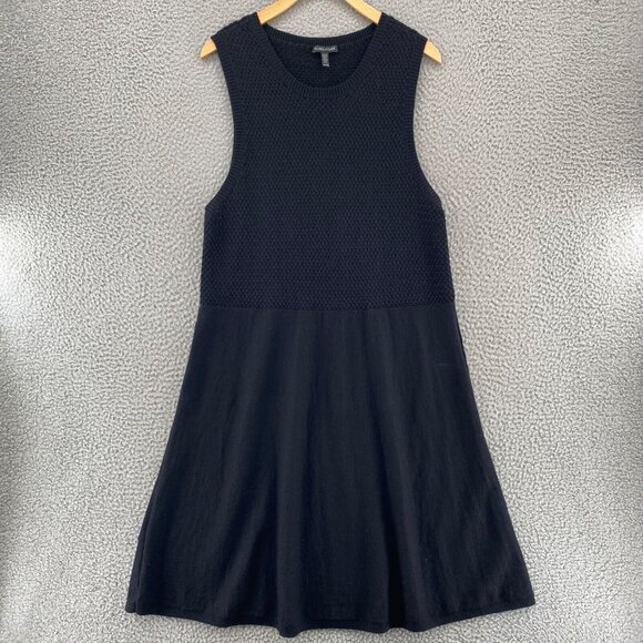 Eileen Fisher Dress Women Extra Large Black Sweater Wool Sleeveless Knee Length* - Picture 1 of 10